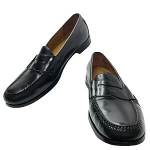 Cole Haan Sleek Black Leather Loafers